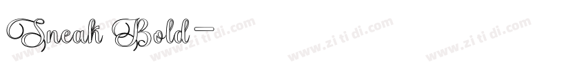 Sneak Bold字体转换